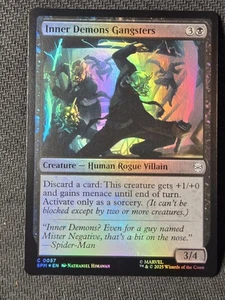 MTG Inner Demons Gangsters 0057 Marvel's Spider-Man Foil NM - Picture 1 of 2