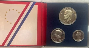 1776-1976  3-Coin Bicentennial Silver Proof Set + OGP Sleeve - No Reserve - Picture 1 of 2