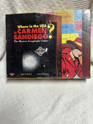 RARE 1993 Where In The World USA is Carmen Sandiego Board Game - Image 1 of 4