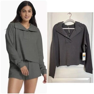 VUORI Bayview Thermal Hoodie VW263 Shale Gray Soft Stretch Designer Sweatshirt M - Picture 1 of 13