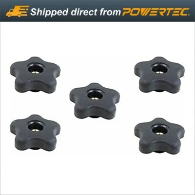POWERTEC 5 Star Jig and Fixture Thru Knobs w/ 5/16-18" Threaded Insert (71071)