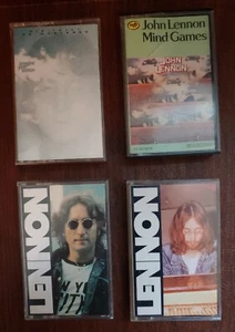 THE BEATLES JOHN LENNON 4 CASSETTE TAPE LOT NICE! - Picture 1 of 6