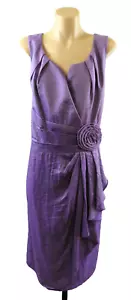 Adrianna Papell Womens Size 18 Dress Purple Midi Cocktail Wedding Pleated Party - Picture 1 of 7