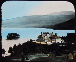 Glass Magic Lantern Slide STRONACHLACHAR HOTEL LAKE KATRINE C1890 PHOTO SCOTLAND - Picture 1 of 2