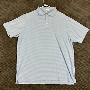 Peter Millar Shirt Mens Size 2XL Polo Blue Pink Golf Performance Stretch - Picture 1 of 7