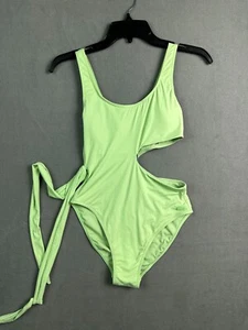 NWT One Piece Swimsuit XS Cutout Green OTS Roxy SD Beach Classic OP Strappy - Picture 1 of 9