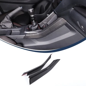 Real Carbon Fiber Gear Console Side Trim Cover Set Fits Subaru WRX 2022-2025 - Picture 1 of 11