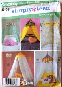SIMPLICITY PATTERN 5126 CANOPIES EASY SIMPLY TEEN UNCUT FF - Picture 1 of 2