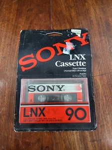 Cinta de casete Sony LNX 90 tipo I en blanco sellada nueva en paquete grabación de 90 minutos  - Imagen 1 de 4