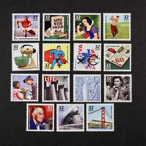 US 1998 #3185a-o, 1930s Celebrate the Century Complete Set of 15 MINT NH Singles - Picture 1 of 1