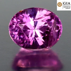 GIA Certified 1.24 ct Oval Cut (6 x 5mm)Sri Lanka Unheated Natural Pink Sapphire - Picture 1 of 3
