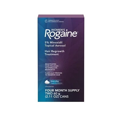 Espuma para mujer Rogaine 5% minoxidil para adelgazamiento y pérdida de cabello, tratamiento tópico... Foto 1 de 4