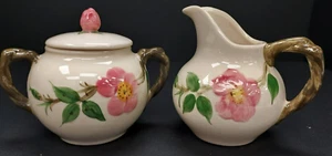 Creamer & Sugar Bowl Franciscan Earthenware- Desert Rose Pattern - Picture 1 of 7
