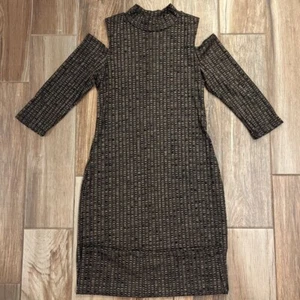 Olivia Mathews Womens Bodycon Dress Multicolor Geometric Stretch 3/4 Sleeve M - Picture 1 of 6