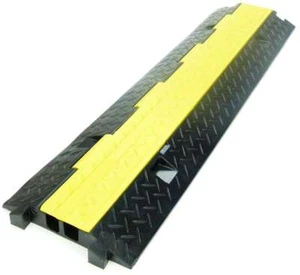 2 Kanal CP Kabelbrücke Kabelkanal Gummibrücke Cable Protector Kabelschutz Rampe - Picture 1 of 12