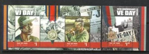 ISLA OF MAN 2015 75º ANIV FIN WW2 VE/VJ Día COMO NUEVO NH 2 MINI HOJAS [#5807] - Imagen 1 de 1