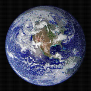 The Blue Marble 2002 Earth from Space ANSI ASCII Photo Poster Art Print - Picture 1 of 1