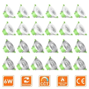 6W LED IP65 Waterproof Fire Rated 3000K 4000K 6500K Ceiling Downlight Spotlight - Picture 1 of 13