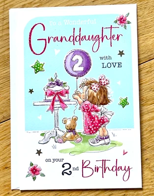 JONNY JAVELIN Granddaughter age 2 - Birthday card