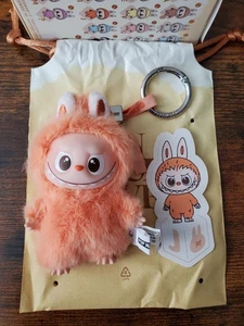100% AUTHENTIC! Mini Labubu "J" ORANGE LETTER Pin For Love PENDANT! POP MART!🔥 - Picture 1 of 5