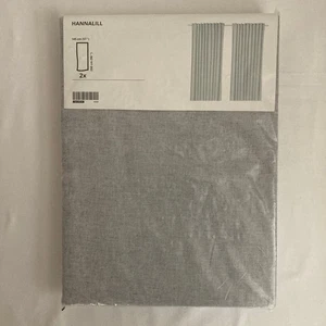 Ikea Hannalill Window Curtain Panels One Pair 57X98" Gray Cotton New in Package - Picture 1 of 8