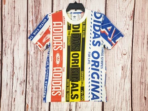 Adidas XS Kurzarm Vintage T-Shirt 100% Baumwolle Herren Logo Multiscarf Originals - Bild 1 von 3
