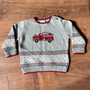 Janie And Jack Boys Embroidered Wool Blend Sweater Size 12 To 18 Months Cozy - Picture 1 of 9