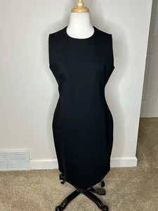 Spanx Slimming Ponte Knit Dress Black Size M Midi Length - Picture 1 of 10