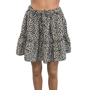 Seed Teen 16 animal print ruffle linen blend skirt SK 2783 - Picture 1 of 9