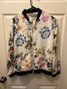 Bagatelle Floral Full Zip Bomber Style Jacket Women’s Small NWT - Picture 1 of 7