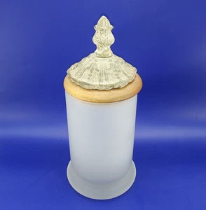 Simon & Co. Milchglas Kerzenglas mit dekorativem Deckel - 7,5" großer leerer Halter - Bild 1 von 9