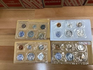 1962 US Silver Proof Sets Lot of 4 Gem Sets with Envelopes E1748 - Picture 1 of 12