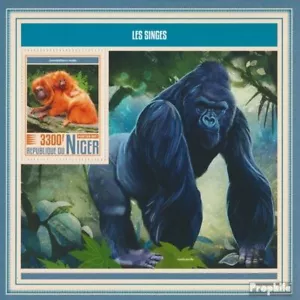 Níger bloque 756 (completa. edición.) nuevo con goma original 2017 monos - Imagen 1 de 1