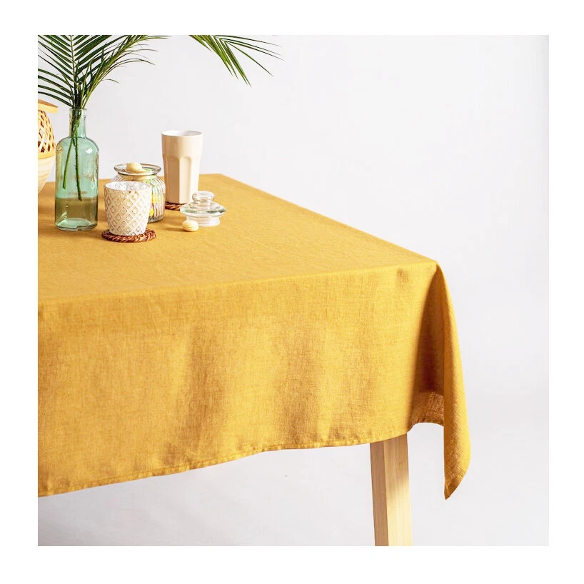 Country Table Cloth Kildare Mustard Gold Rectangle 150x230cm Tablecloth - Image 1 of 1