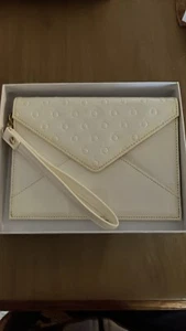 PANDORA Clutch Wristlet Purse Small White Ivory Patent New With Box - Picture 1 of 8