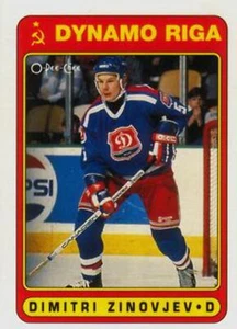 #478 Dmitri Zinovjev - Dinamo Riga - 1990-91 O-Pee-Chee Hockey - Picture 1 of 1