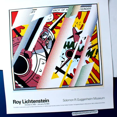 POSTER POP ART ORIGINAL 1994 ROY LICHTENSTEIN EXPOSIÇÃO RARO - Imagem 1 de 4