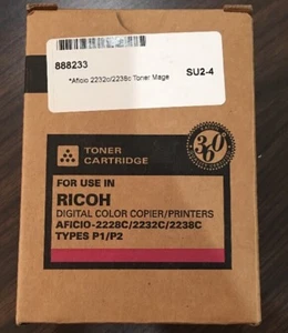 Genuine Ricoh Color Toner Types P1/P2 Magenta 888233 New In Box - Imagen 1 de 5