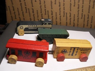 1950s - 60s VINTAGE BLOCKRAFT SPECIAL WOODEN TRAIN EXTREMELY RARE - Image 1 of 4