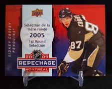 2009 UPPER DECK MONTREAL DRAFT REPECHAGE 1ST ROUND SELECTION SIDNEY CROSBY #D4