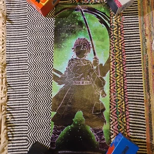 Demon Slayer Tanjiro Borderless Canvas Poster 12x30 inches - Picture 1 of 1