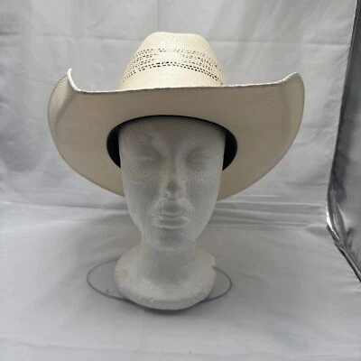 Sombrero de Vaquero Justin 20X Paja Milano Hat Company Talla 6-7/8 Excelente Estado Foto 1 de 4