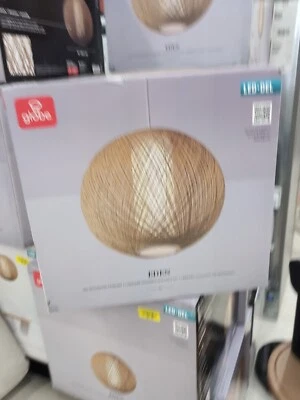 Globe Electric LED集成天然旋转纸吊坠 — 第 1/2 张图片