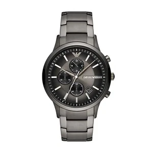 Mens Wristwatch EMPORIO ARMANI RENATO AR11531 Chrono Steel Black - Picture 1 of 3