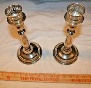Vintage Lord Jaybrook International Sterling Big Candlestick Holders - Picture 1 of 9