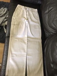Girls Cargo Pants Size XS Cream Colour - Picture 1 of 6