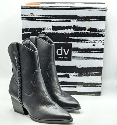 dv by Dolce Vita "Karyn" Mujer Moda Occidental Botas de Tacón (Negro Exótico) NUEVAS Foto 1 de 4