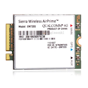 Sierra Wireless AirPrime EM7355 4G LTE Module WWAN Wifi Card,Gobi 5000 NGFF AT&T - Picture 1 of 6