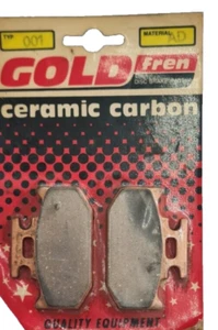 COPPIA PASTIGLIE FRENO GOLD FREN POSTERIORI KAWASAKI KX 500 E6/E7 1994/1995 - Foto 1 di 3