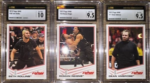2013 Roman Reigns Seth Rollins Dean Ambrose WWE Topps CSG 10 ROOKIE LOT SHIELD - Picture 1 of 4